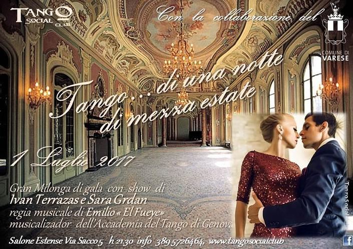 flyer image for Tango di una notte di mezza estate