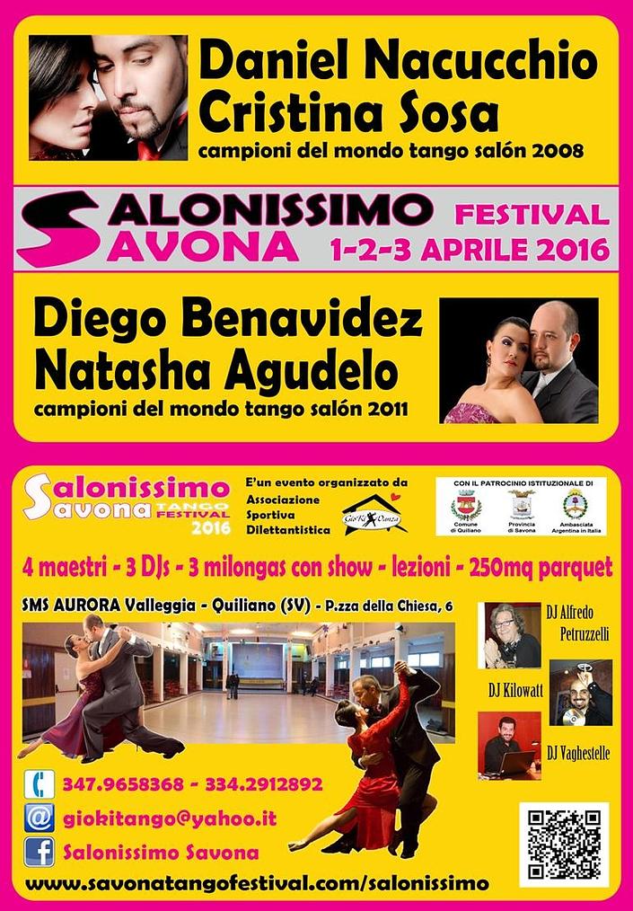 flyer image for Salonissimo Savona Tango Festival 2016