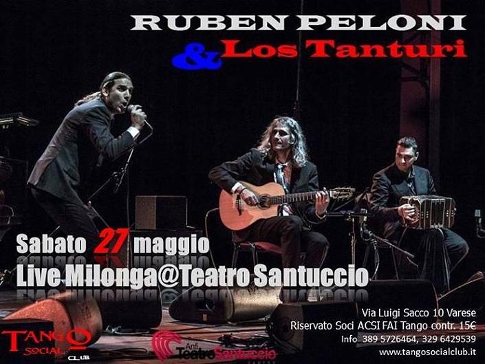 flyer image for Ruben Peloni y Los Tanturi Live Teatro Santuccio