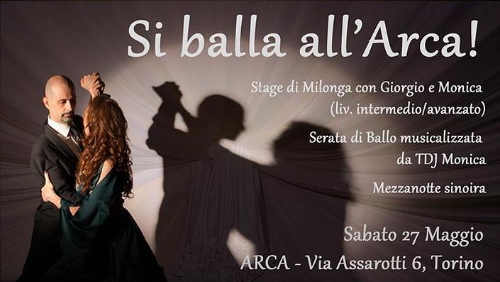 flyer image for Si balla all Arca Stage di Milonga e Serata di Ballo
