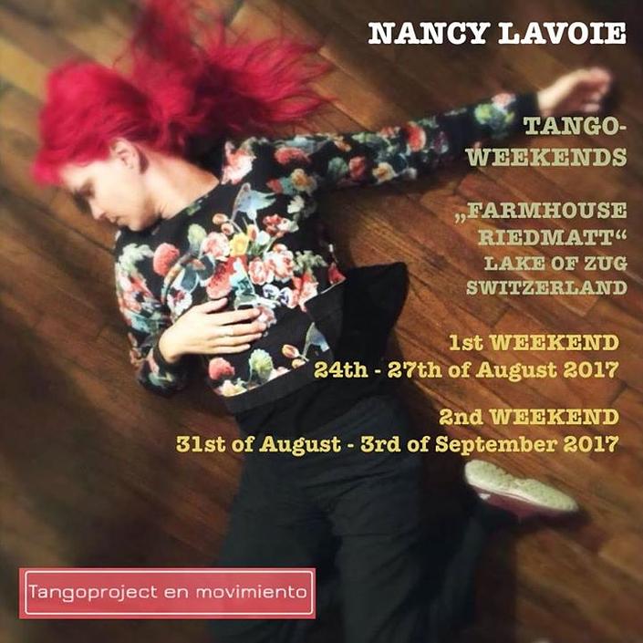 flyer image for NANCY Lavoie Tango weekend 1