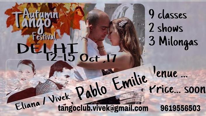 flyer image for Autumn tango festival Delhi