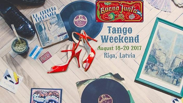 flyer image for Buena Junta summer tango weekend