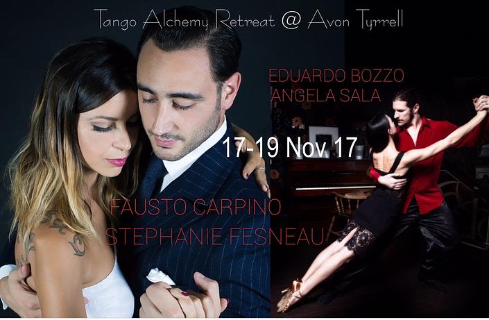 flyer image for Fausto Carpino Stephanie Fesneau at Tango Alchemy Retreat
