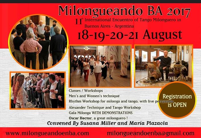 flyer image for MILONGUEANDO en B.A. 2017