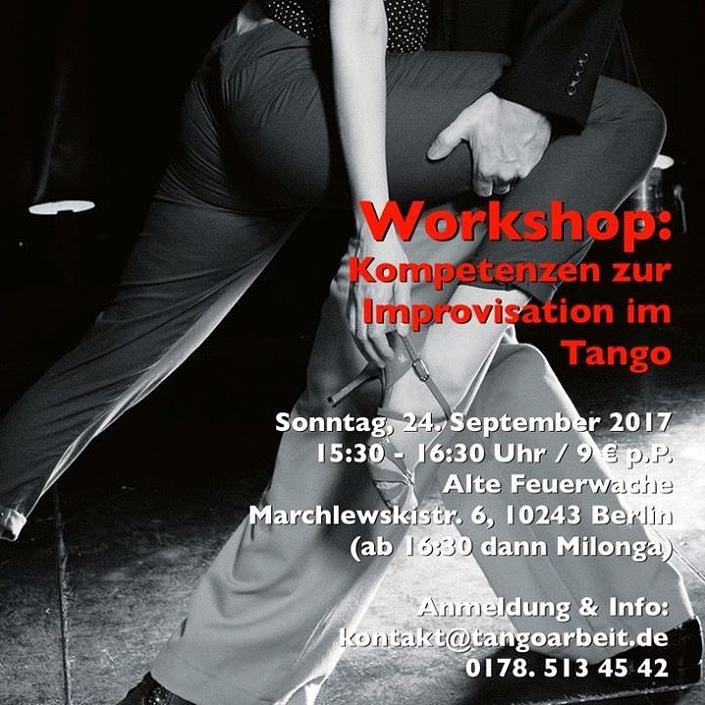 flyer image for Workshop Kompetenzen zur Improvisation im Tango