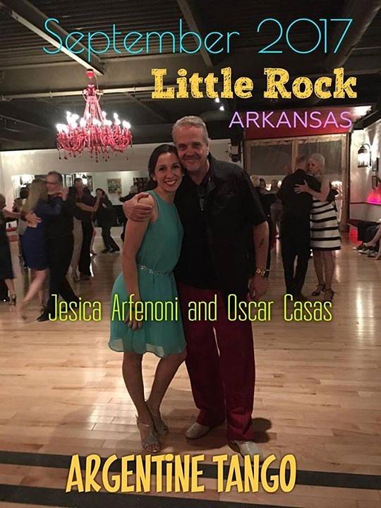 flyer image for Labor Day tango weekend with Oscar Casas and Jesica Arfenoni