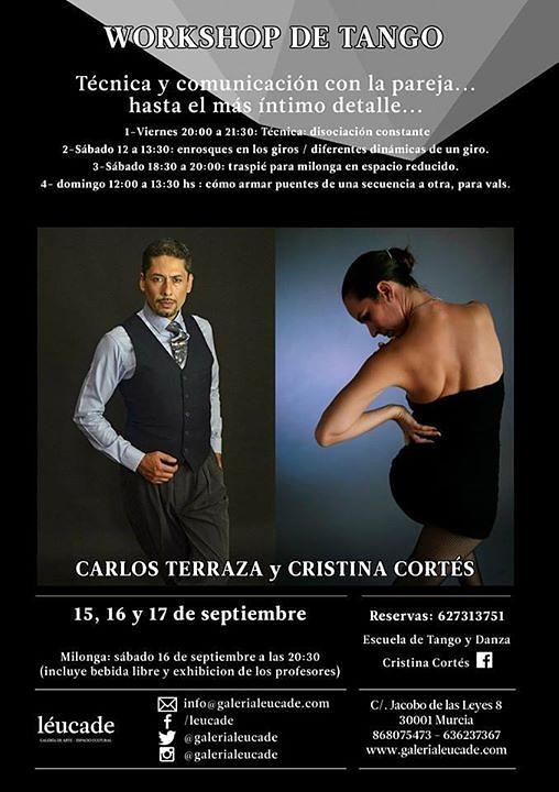 flyer image for Workshop de TANGO con Carlos Terraza y Cristina Cortes