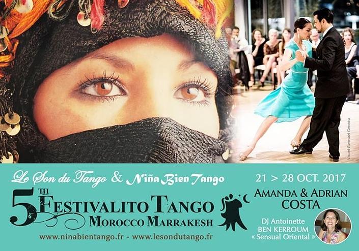 flyer image for 5th Festivalito Tango Morocco Marrakech