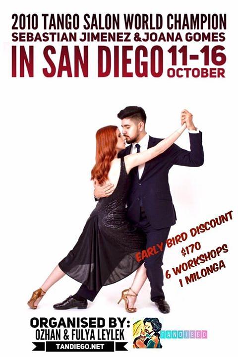 flyer image for Sebastian Jimenez Joana Gomes in San Diego
