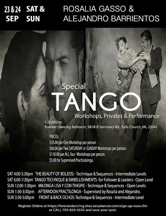 flyer image for ArgentineTango Workshops Privates