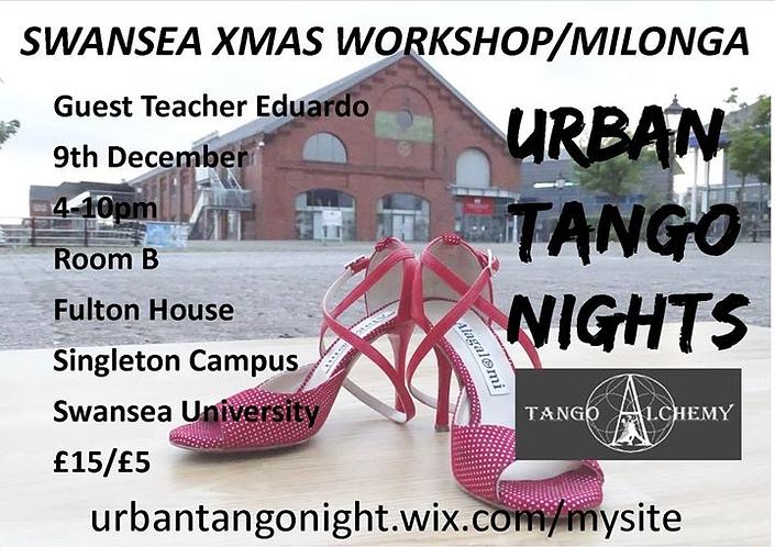 flyer image for Argentine Tango Xmas Workshop Milonga with Eduardo in Swanse