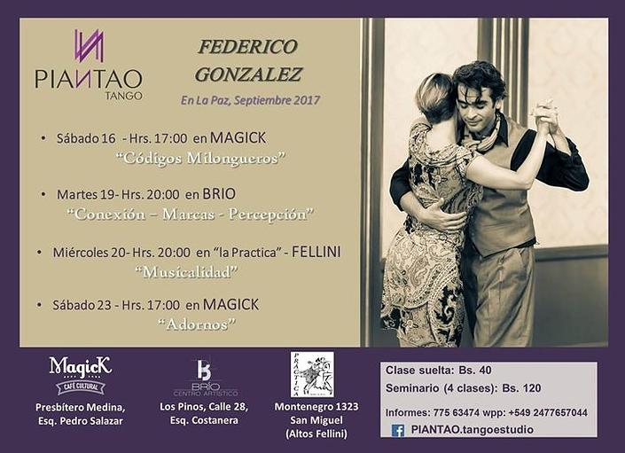 flyer image for Federico Gonzales en La Paz
