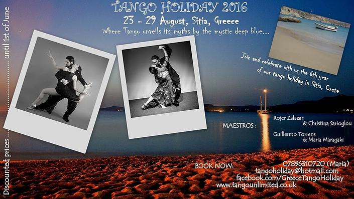 flyer image for Tango Holiday Greece, Sitia-Crete