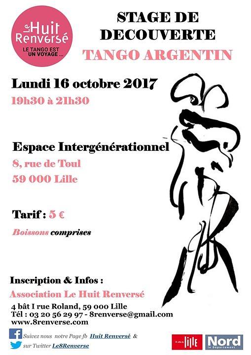 flyer image for Stage de decouverte Tango Argentin