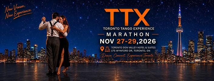 flyer image for Toronto Tango Experience Marathon Nov 27-29, 2026