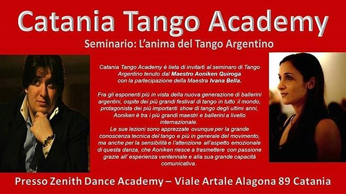 flyer image for Seminario di Tango Argentino con Aoniken Quiroga