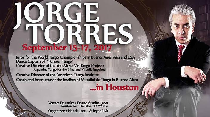 flyer image for Jorge Torres Houston Workshop