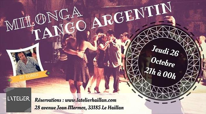 flyer image for TANGO NOCHE 2 Stages avec Igor Milonga avec Dj Tonio