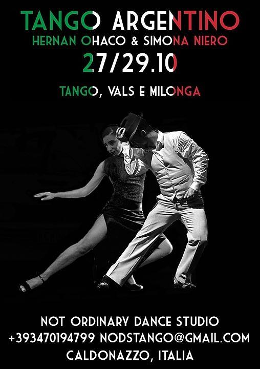 flyer image for Seminario Con Hernan Ohaco Simona Niero Tango Vals Milonga