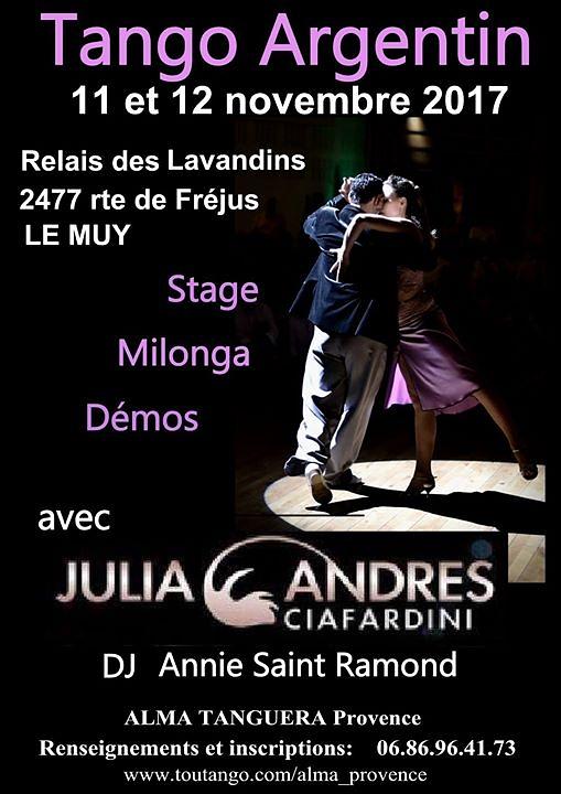 flyer image for Stage Tango Argentin