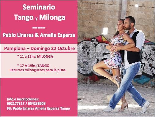 flyer image for Seminario de Tango y Milonga Pamplona