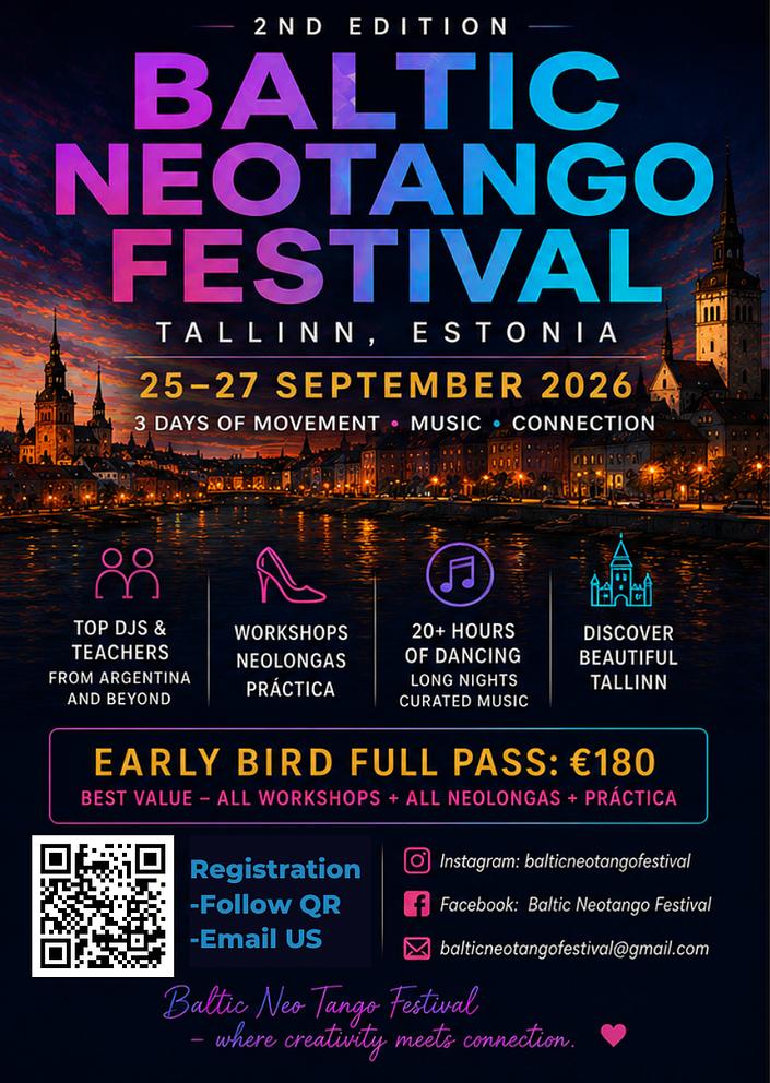 flyer image for 2nd Baltic Neo Tango Festival 2026