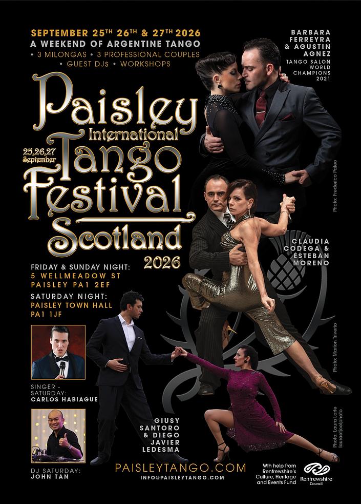 flyer image for Paisley International Tango Festival 2026