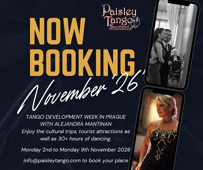 flyer image for Prague Tango Tour with Alejandra Mantinan