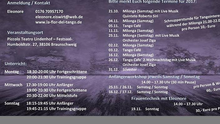 flyer image for Anfanger Workshop Tango Argentino