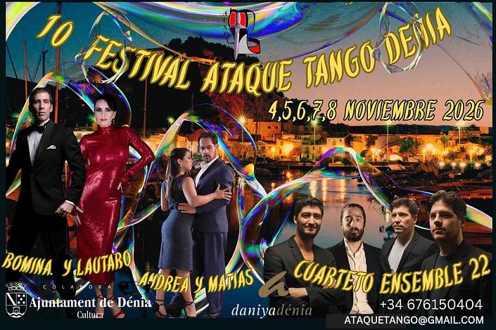 flyer image for X FESTIVAL ATAQUE TANGO DENIA-SPAIN