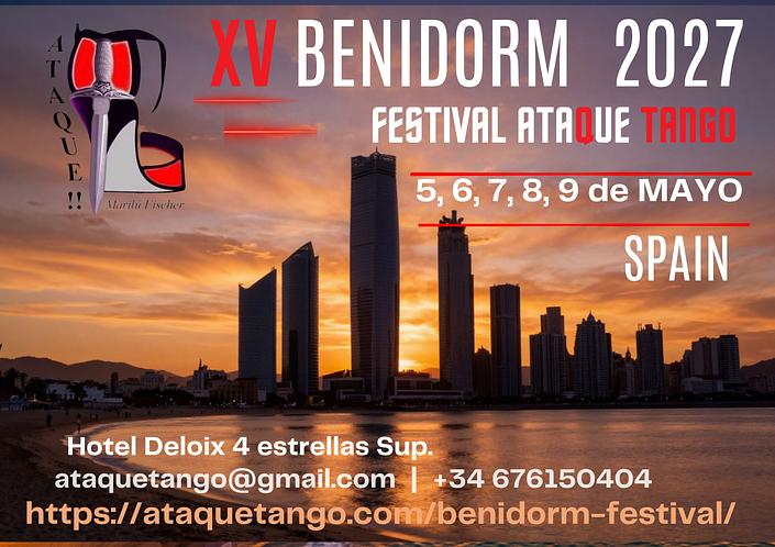 flyer image for XV FESTIVAL INTERNACIONAL ATAQUE TANGO BENIDORM   