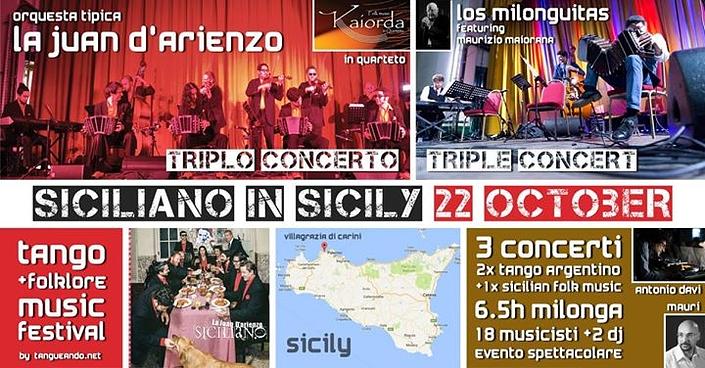 flyer image for Siciliano in Sicily La Juan D Arienzo Los Milonguitas