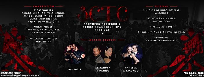 flyer image for Southern California Tango Championship and Festival 2018