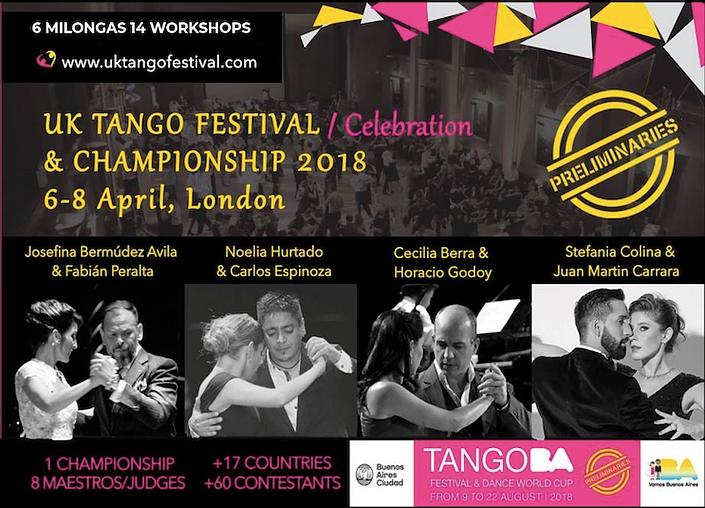 flyer image for 5th UK Tango Festival and Championship 2018 London