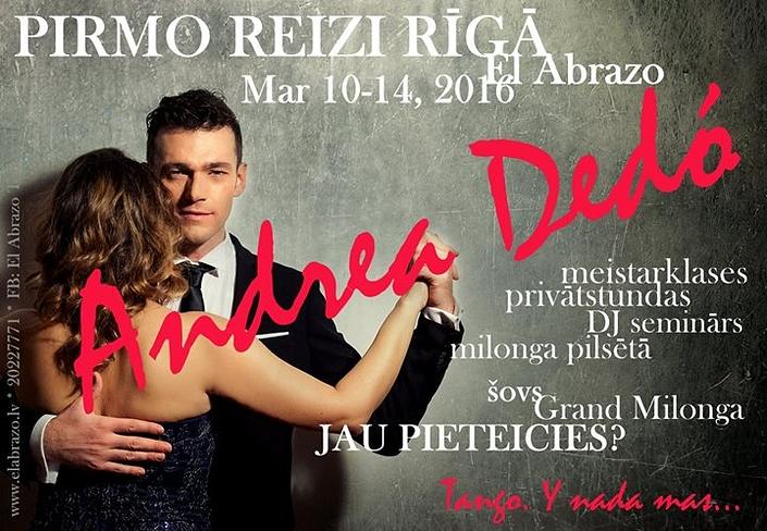 flyer image for Intensive Tango Workshops Weekend - Andrea Dedo - ITA