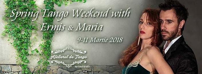 flyer image for Spring Tango Weekend with Ermis Maria