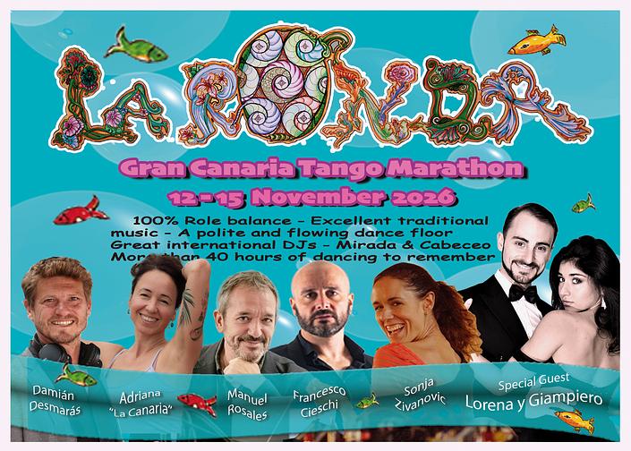 flyer image for La ronda de los Abrazos- Gran Canaria Tango Marathon