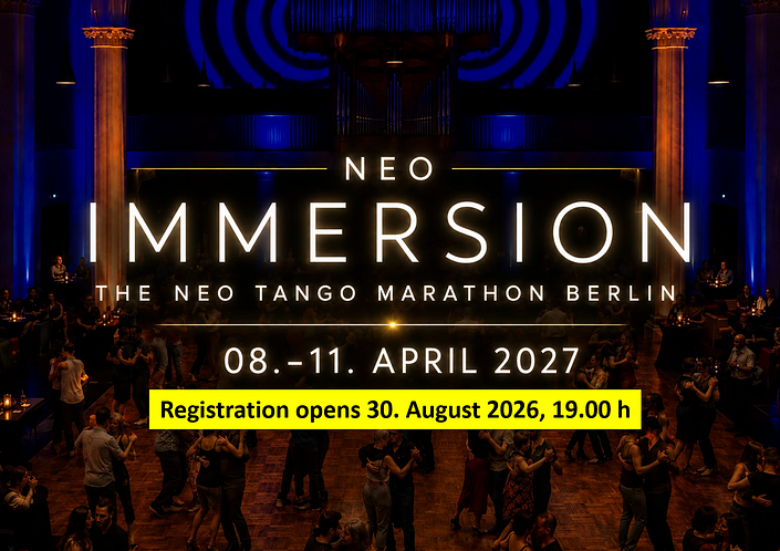 flyer image for NEO IMMERSION - The Neo Tango Marathon Berlin