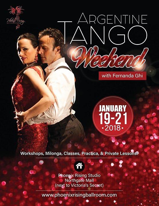 flyer image for Argentine Tango Weekend with Fernanda Ghi