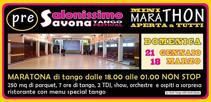 flyer image for Pre Salonissimo Tango Marathon 7h tango aspettando Salonissi