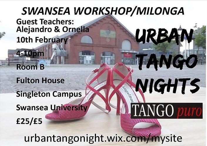 flyer image for Argentine Tango Workshop and Milonga with Tangopuro