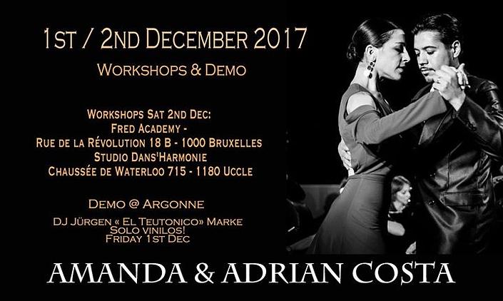 flyer image for A A Costa in Brussels Workshops Demo