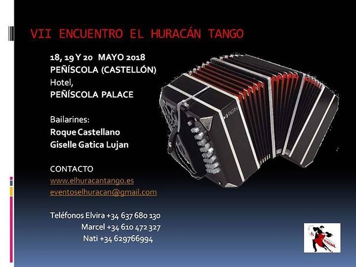flyer image for Encuentro de tango El Huracan