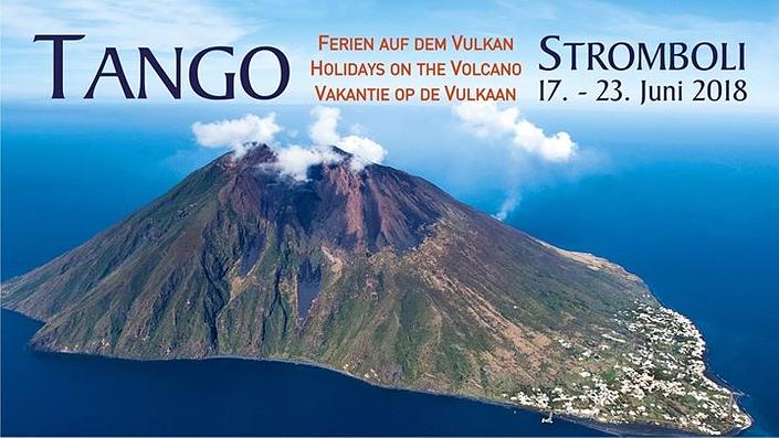 flyer image for Tango holidays on the Volcano Stromboli