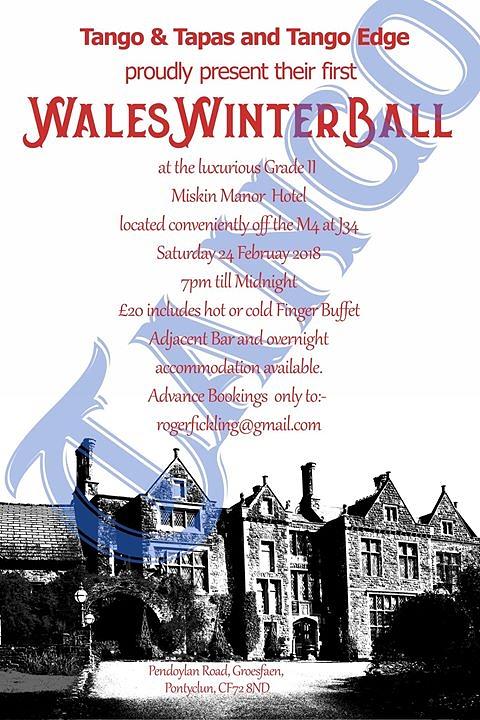 flyer image for Wales Winter Tango Ball