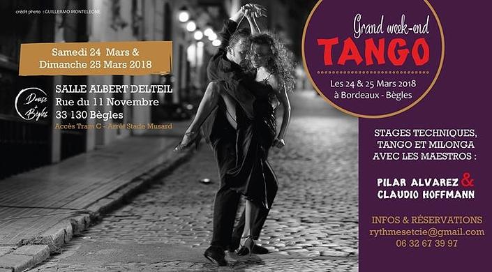flyer image for Week end Tango Pilar Alvarez Claudio Hoffmann
