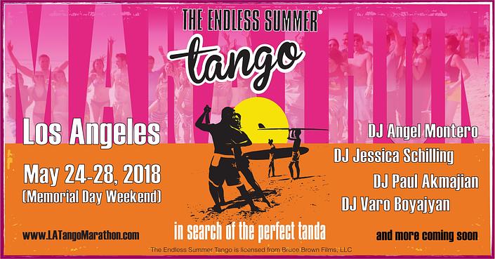 flyer image for 5th The ENDLESS SUMMER TANGO Marathon, Los Angeles