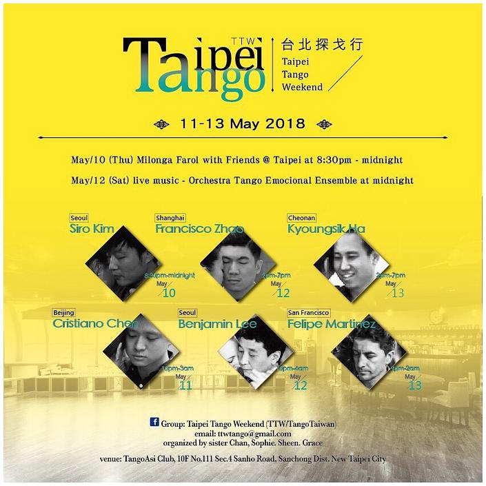 flyer image for Taipei Tango Weekend