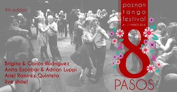 flyer image for Ocho Pasos 4th edition Poznan Tango Festival